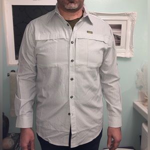 Solstice 🐞 NWT Mens Insect Repellent Long Sleeve Button Down Shirt Vented Med